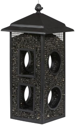 Fly-Thru Wild Bird Feeder - 2 lb Capacity for Black-Oil Sunflower Seeds - Wild Bird Feeder for Outdoors - Outdoor Decor - B00303