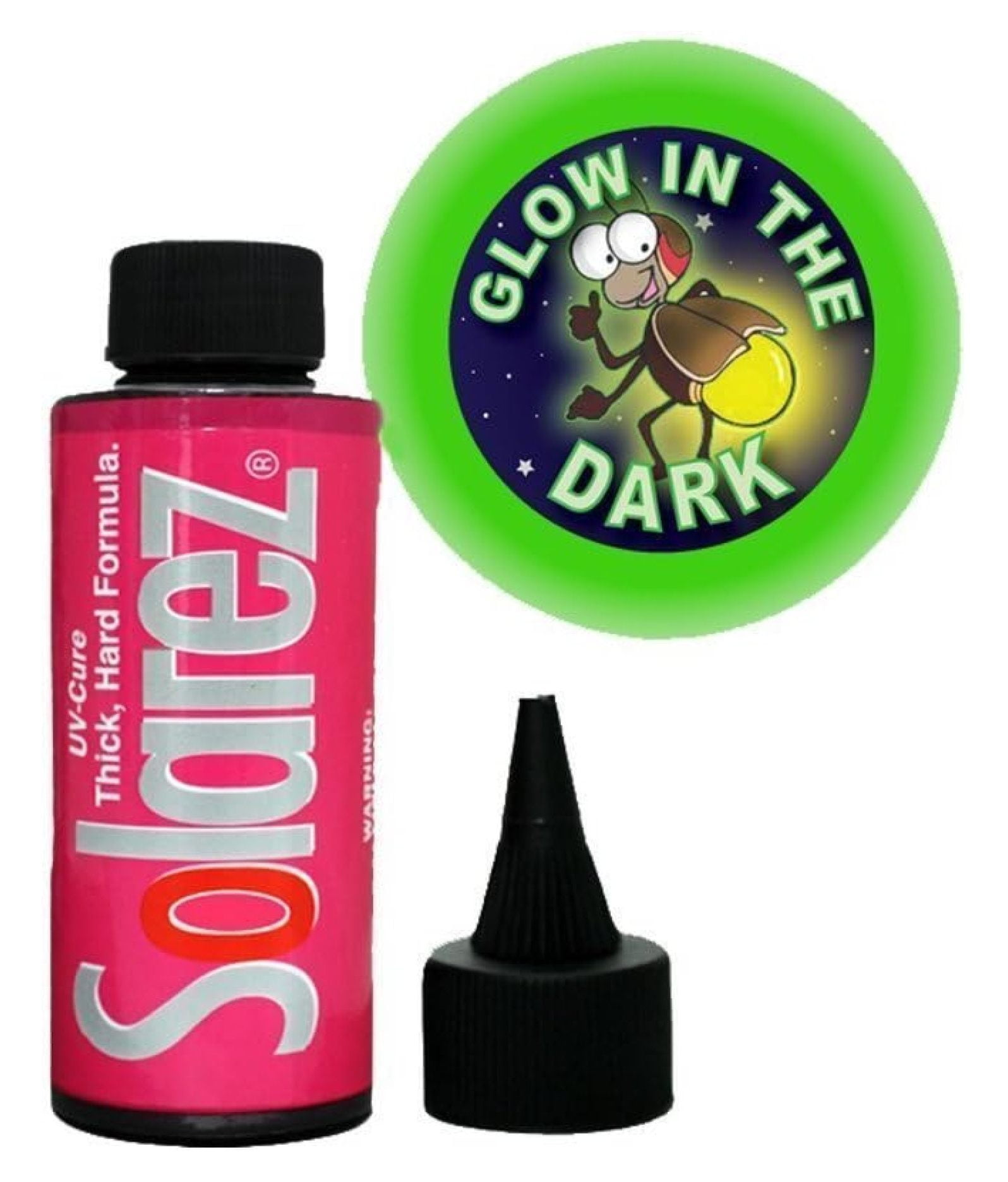 Fly Tie UV Cure Resin Thick Hard Glow Formula (2 oz) Fly Tying, Fishing, Use Glow in The Dark