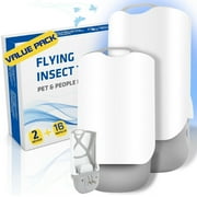 Fly Trap Indoor, 2 Devices with 16 Refills, Fruit Fly Traps for Indoors, Plug-in Insect Trap for Gnats, Flies, Moths, and Other Flying Bugs