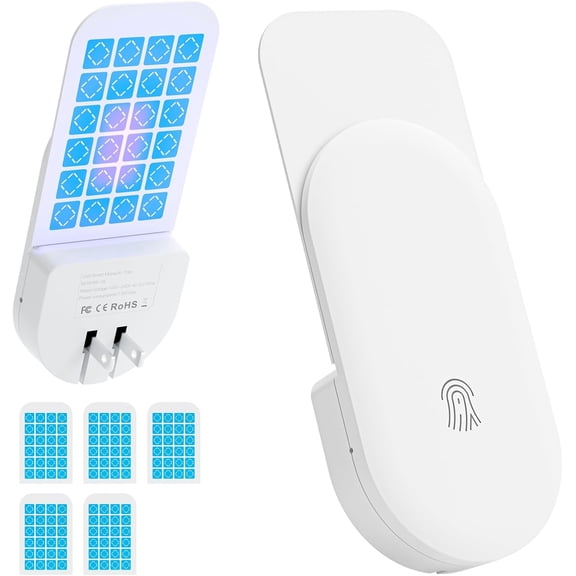 Fly Trap Indoor, 3 in 1 Plug-in Fruit Fly Trap,1 Trap White and 5 Glue Cards, Fruit Fly Traps for Indoors, Flying Insect Trap for Gnat, Moth, Mosquito, Suitable for Every Part of The Home