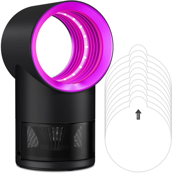 Fly Trap Indoor,Pink Gnat Traps House Indoor,Indoor Insect Trap with Timer | Fruit Fly Trap Indoors Suctions & Captures, 6/12Hr Timer, Kid & Pet Friendly, Low Noise, 10 Refills