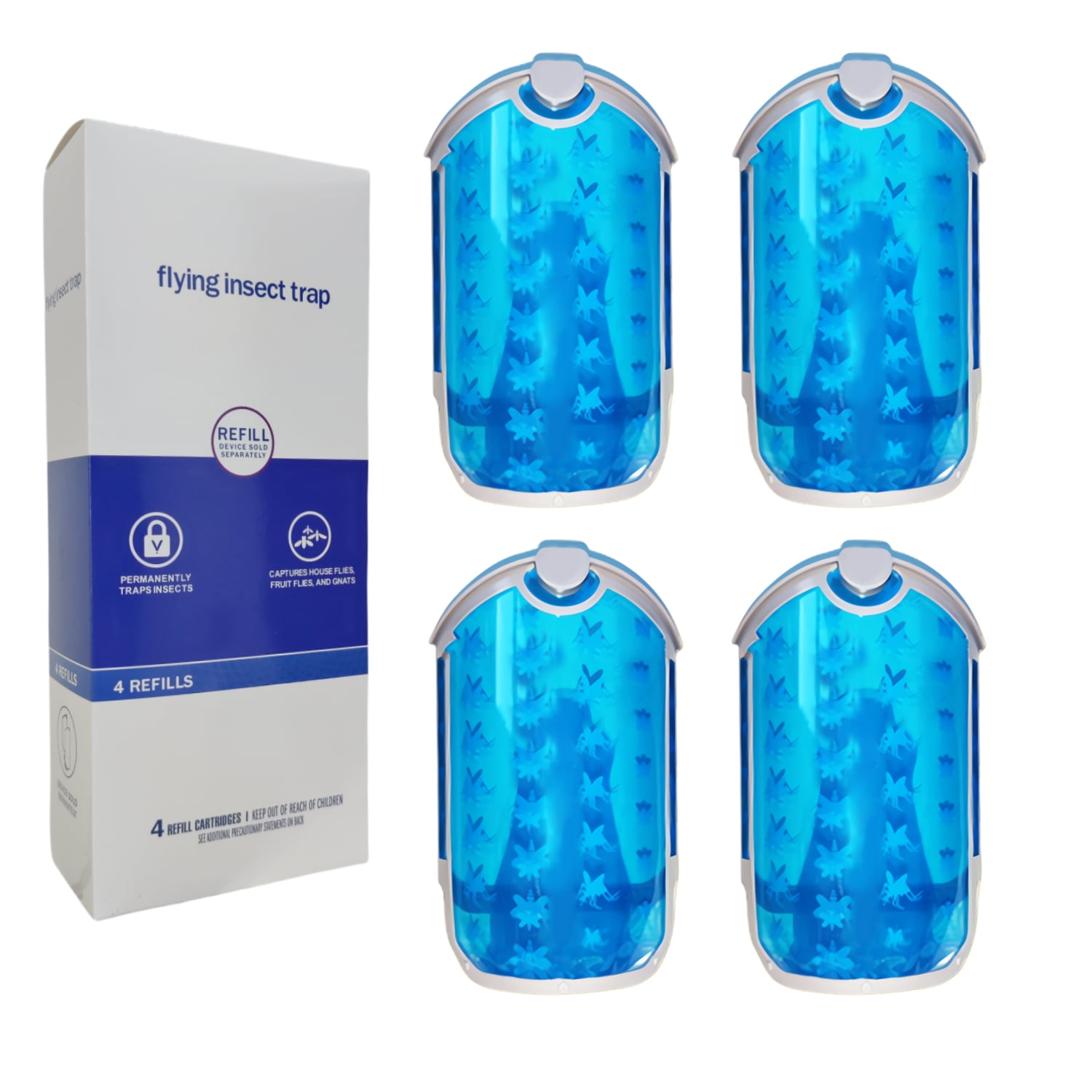 Zevo Compatible Fly Trap Refill Cartridges, NonToxic Insect Trapper