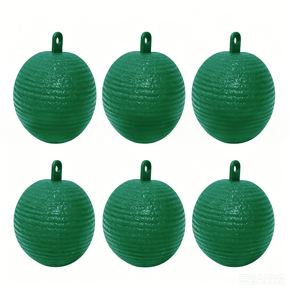 Fly Trap, Sticky Gnat Traps, Kivin 6Pcs Sticky Fruit Fly Balls 360° Adhesive Flying Insect Trap for Indoor Outdoor,GREEN