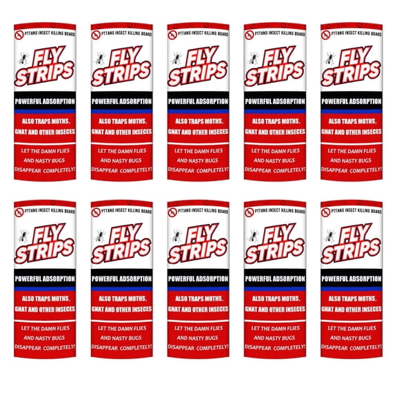 Fly Trap Strips Adhesive Bug Catcher Tape for Indoor and Outdoor Use Powerful Sticky Insect Control Solution for Flies Moths Gnats and Other Flying Insects 2 3 4 5 Pack