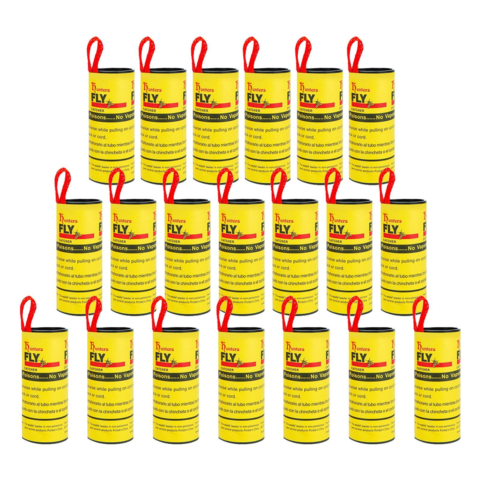 Sticky Fly Ribbons Fly Traps Ribbon for Indoor, 20 40Pack Indoor Sticky Fly Catcher Roll ...