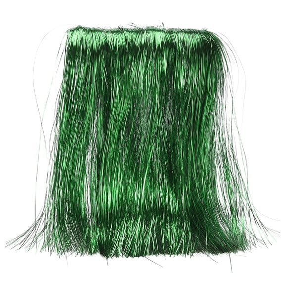 Fly Tying Materials, Crystal Flash Line Fly Tying Material Holographic Flash Sparkle Dry Streamer Tube String 10 Pcs & 12" & Dark Green for (Fishing Jig/Streamer Lure Making)
