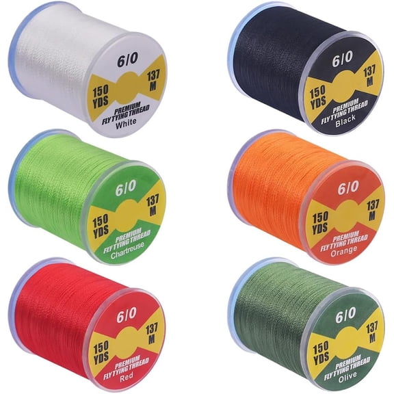 Fly-Tying-Thread-Assortment-6/0-3/0 210 Fly Tying Line Supplies Fly Fishing Materials kit