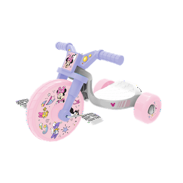 Fly Wheel Minnie Mouse Junior Cruiser Tricycle with 10 inch Front Wheel Child 2 to 4 Years