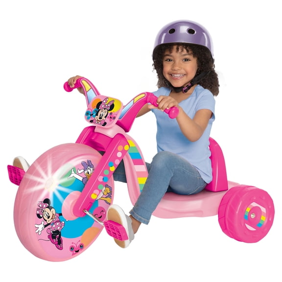 Fly Wheels Minnie Mouse Tricycle with 15 inch Front Wheel with Light Child Age 3 to 7 Years