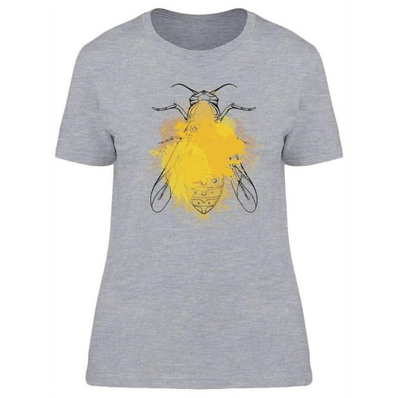 Fly With Yellow Splashes Design T-Shirt Women -Image by Shutterstock, Female Large