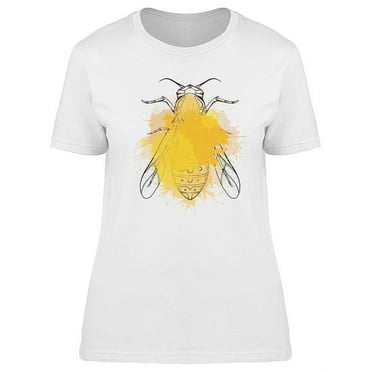 Fly With Yellow Splashes Design T-Shirt Women -Image by Shutterstock, Female Medium