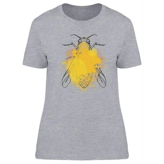 Fly With Yellow Splashes Design T-Shirt Women -Image by Shutterstock, Female Small