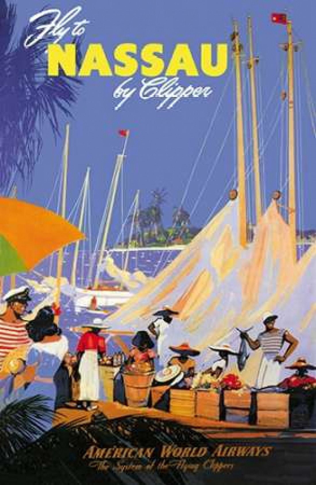 Fly to Nassau by Clipper Canvas Art - Von Arenburg (12 x 18)