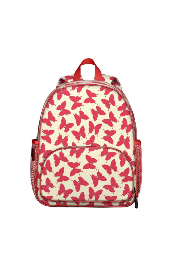 Fly with Butterflies Student Backpack – Cute Garden Pattern with Floral Wings, Watercolor Aesthetic and Artistic Style