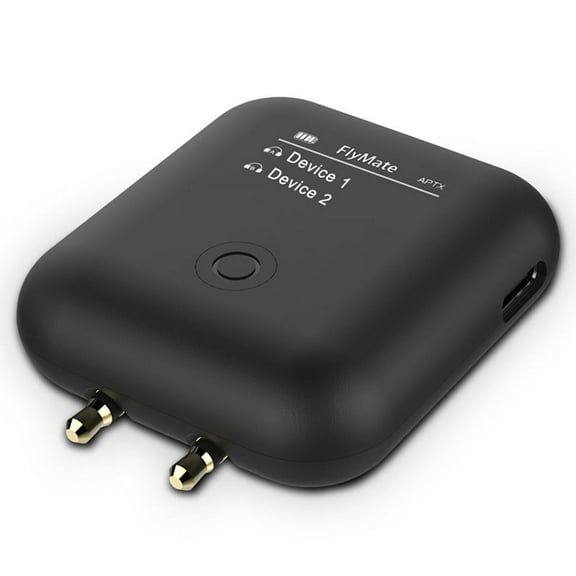 Fly01 Bluetooth 5.0 Transmitter for Airplane Audio, HD Transmitter with 3.5 mm Jack Audio Adapter Dongle