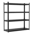 thumbnail image 1 of FlyDzrewt 40“W Black Shoe Rack Adjustable Shoe Storage Organizer, Heavy Duty Metal Shoe Shelving, 2000lb Capacity, Upgraded Reinforced Double-Layer Columns, 4 Tier Shoe Shelf for Closet Entryway, 1 of 8