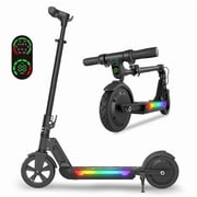 Electric Scooter for Kids 6+, 3-Adjustable Heights Kids Electric Scooter with Max 10 Mph, 6 Miles Range, 3-Lighting Modes, Dual Braking, Ideal Gift for Kid