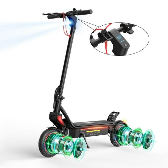 FlyORO Electric Scooter for Adults,800W Peak Foldable Electric Scooter with 10" Pneumatic Tires,30 Miles Long Range & 25 MPH