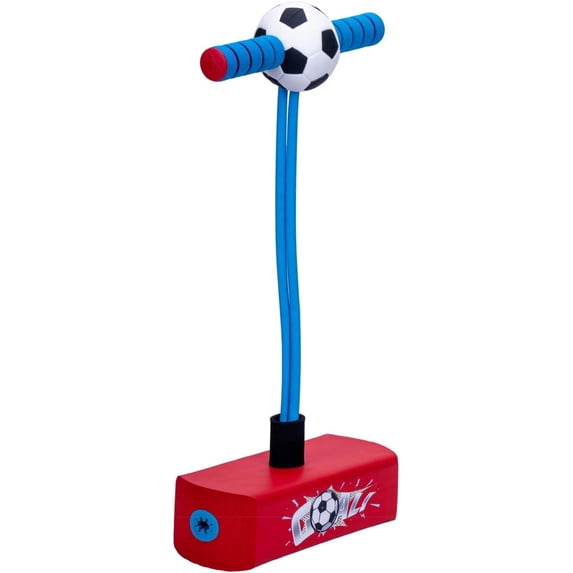 Flybar My First Foam Pogo Jumper for Kids, Screen-Free Active Foam Pogo Stick w/ Squeak, Indoor Outdoor Bungee Hopper Toy for Balance & Coordination, Bouncy, Supports 250 lbs, Soccer, Ages 3+