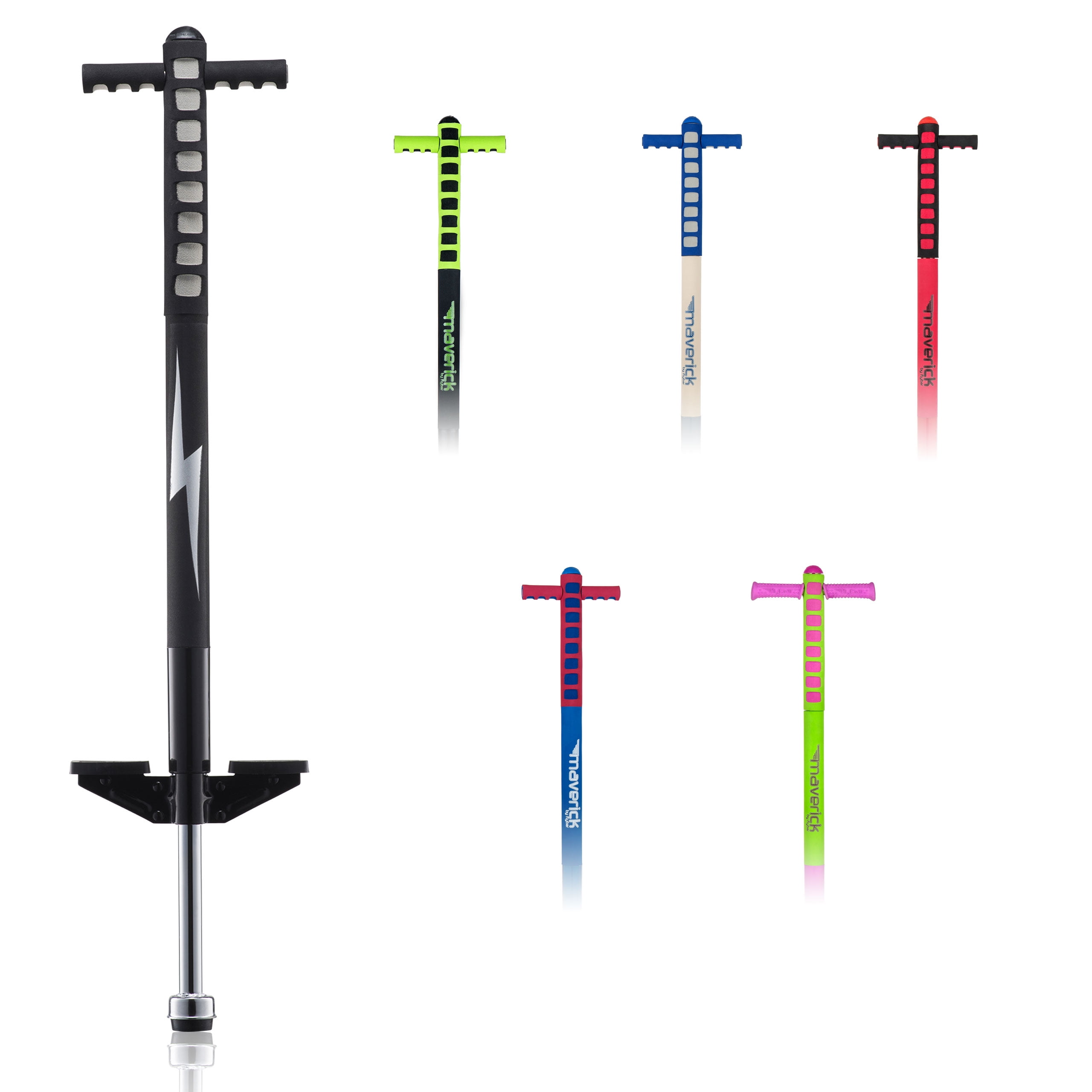 Flybar Foam Maverick Pogo Stick for Kids Age 5 & up, 40 to 80 lbs. Black/Silver Flybar Foam Maverick Pogo Stick for Kids Age 5 & up, 40 to 80 lbs. Black/Silver