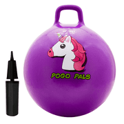 Flybar Hopper Ball for Kids - Bouncy Ball with Handle, Durable Bouncy Balls, 175lbs, Ages 5+, Unicorn, M