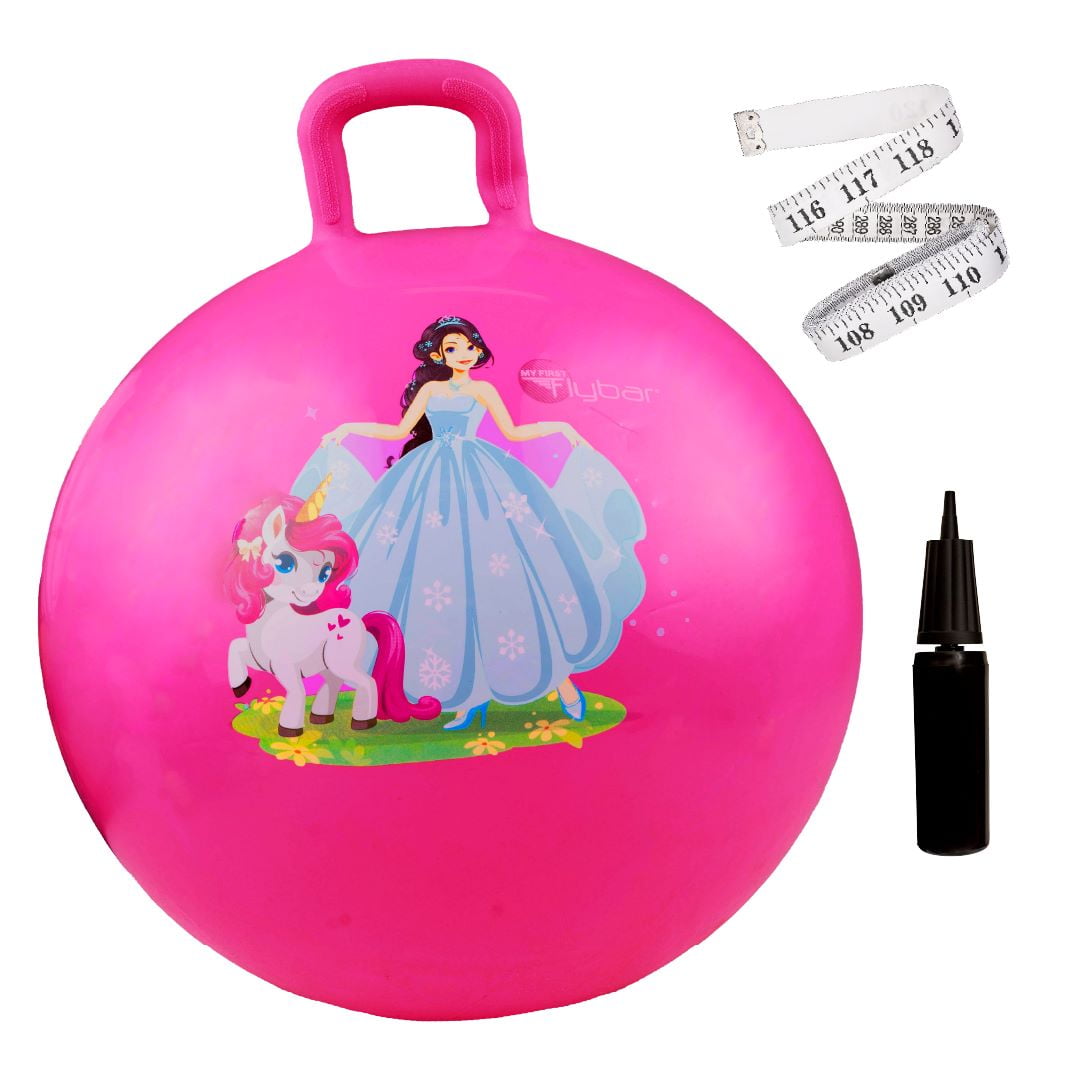Flybar Hopper Ball for Kids Bouncy Ball with Handle, Durable Bouncy
