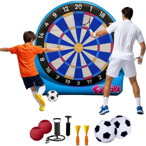 Flybar Inflatable Giant Dartboard Game for Kids & Adults, Quick Setup, Inflates in Minutes, Ages 6+