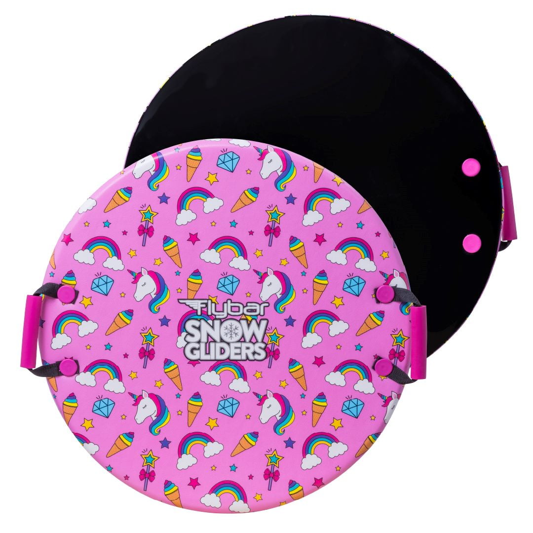Flybar Kids 26” Unicorn Foam Saucer Disc Snow Sled with for Flybar Kids 26” Unicorn Foam Saucer Disc Snow Sled with for