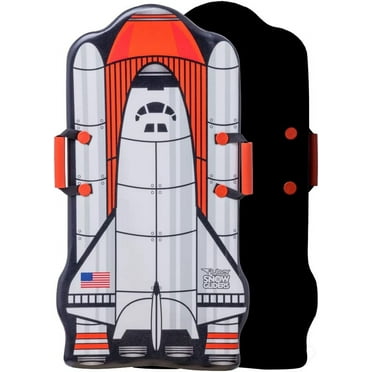 Flybar Kids 36" Foam Space Shuttle Toboggan Snow Sled with Slick Bottom & PE Core Build for Boys and Girls Ages 6+, Holds Up to 110 Lbs