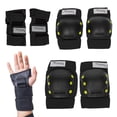 thumbnail image 1 of Flybar Knee and Elbow Pads, Wrist Guards Protective Safety Gear Set - Multi Sport Protection for Skateboarding, BMX, Pogoing, Inline Skating, Scooter - Kids, Teen & Adult Sizes (Yellow, Medium), 1 of 2