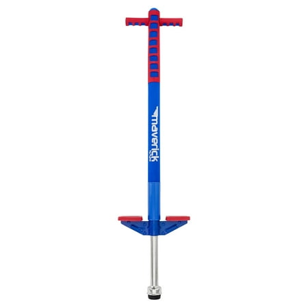 Flybar Maverick Pogo Stick for Kids Ages 5+, 40 to 80 lbs, Outdoor Toys, Outside Toys for Kids, Red/Blue