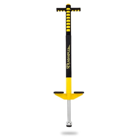 Flybar Maverick Foam Pogo Stick for Kids Age 5 and Up, 40 to 80 Pounds, Pogo Stick for Boys and Girls (Yellow/Black)