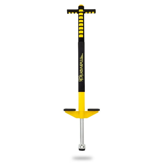 Flybar Maverick Pogo Stick for Kids Ages 5+, 40 to 80 lbs, Outdoor Toys, Outside Toys for Kids, Yellow/Black