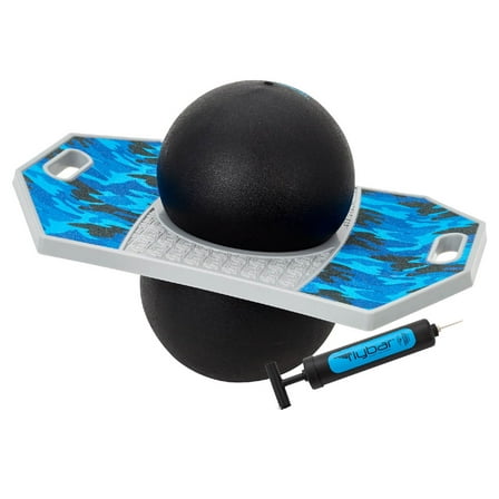 Flybar Pogo Trick Ball for Kids, Trick Board for Boys and Girls Ages 6 and Up, Blue Camo