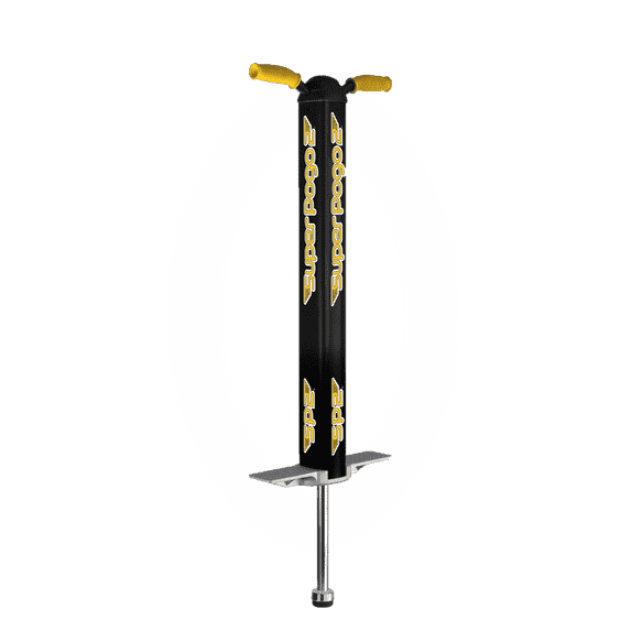 Flybar Super Pogo 2 - Pogo Stick For Kids and Adults 14 & Up Heavy Duty For Weights 90-200 Lbs, Black/Yellow