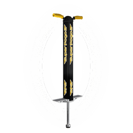 Flybar Super Pogo 2 - Pogo Stick For Kids and Adults 14 & Up Heavy Duty For Weights 90-200 Lbs, Black/Yellow