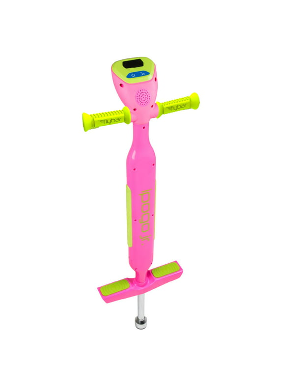 Flybar iPogo Jr. Worlds First Interactive Counting Pogo Stick for Kids, Ages 5+, 40-80 lbs, Pink