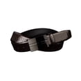 thumbnail image 1 of Flybelt by Roma Industries Business Class Reptile Embossed Leather Belt (Brown, 34US / 90EU), 1 of 1