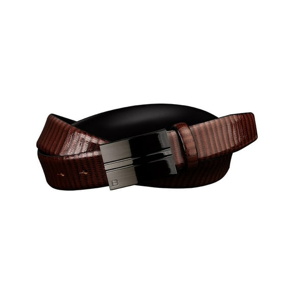 Flybelt by Roma Industries Business Class Reptile Embossed Leather Belt (Cognac, 32US / 85EU)