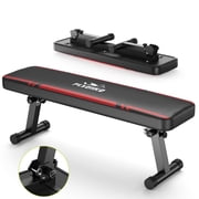 FLYBIRD Adjustable Flat Weight Bench Portable Heavy Duty Foldable Workout Bench for Home Gym, 1000lbs Capacity