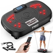 Vibration Plate Exercise Machine with Red Light Therapy, 1 99 Speed Levels, Full Body Shaker Platform, Preset Programs, and Resistance Bands
