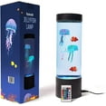 thumbnail image 1 of Flybold Jellyfish Lamp with 20 Color Changing Lights, 2 Clownfish, and Remote - Small Jelly Fish Tank Color Changing Mood Light for Adults and Girls (Purple), 1 of 7