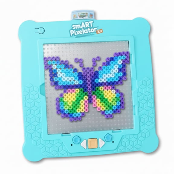 Flycatcher Smart Pixelator 2.0  LED Pattern Guide for Fuse Bead Crafts, 2D & 3D Designs, Free App-Connected STEAM Toy, Ages 7+