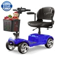 thumbnail image 1 of Flycity 24V 4 Wheel Mobility Scooter for Seniors, Foldable 20 Miles Long Range Electric Scooter with LED Lights and Basket, 12Ah Electric Powered Wheelchair Device for Adults, Blue, 1 of 9