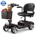 thumbnail image 1 of Flycity 24V 4 Wheel Mobility Scooter for Seniors, Foldable 30 Miles Long Range Electric Scooter with LED Lights and Basket, 20Ah Electric Powered Wheelchair Device for Adults, Black, 1 of 9