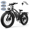 thumbnail image 1 of Flycity 63V 20AH Electric Bike for Adult, 500W Peak 28MPH Electric Bicycle with 26"x4.0" Fat Tires, 100 Mile Long Range Off-Road Bike, E-Bikes for Men Women, 1 of 10