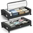 thumbnail image 1 of Flycity Under Bed Storage with Wheels, 2 Pack Underbed Storage Containers with Lids - Rolling Drawers & Bins for Bedroom Clothes Shoes Blankets, Black, 1 of 10