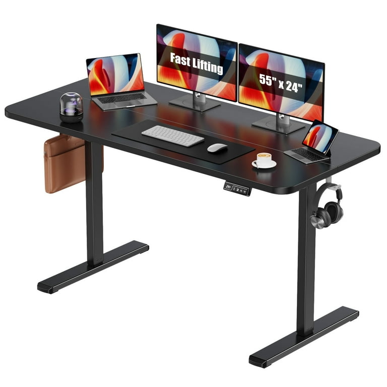 Flycity Electric Adjustable Height Stand Up Desk, 55&quot; x 24 