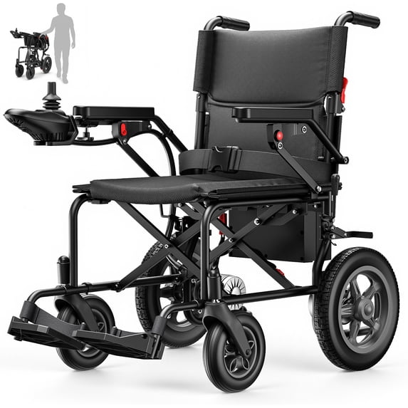 Flycity Electric Wheelchairs for Adults, Foldable Lightweight, 15 Miles Travel Range, Max Support 330 LBS, 500W Brushless Motors Power Motorized for Seniors