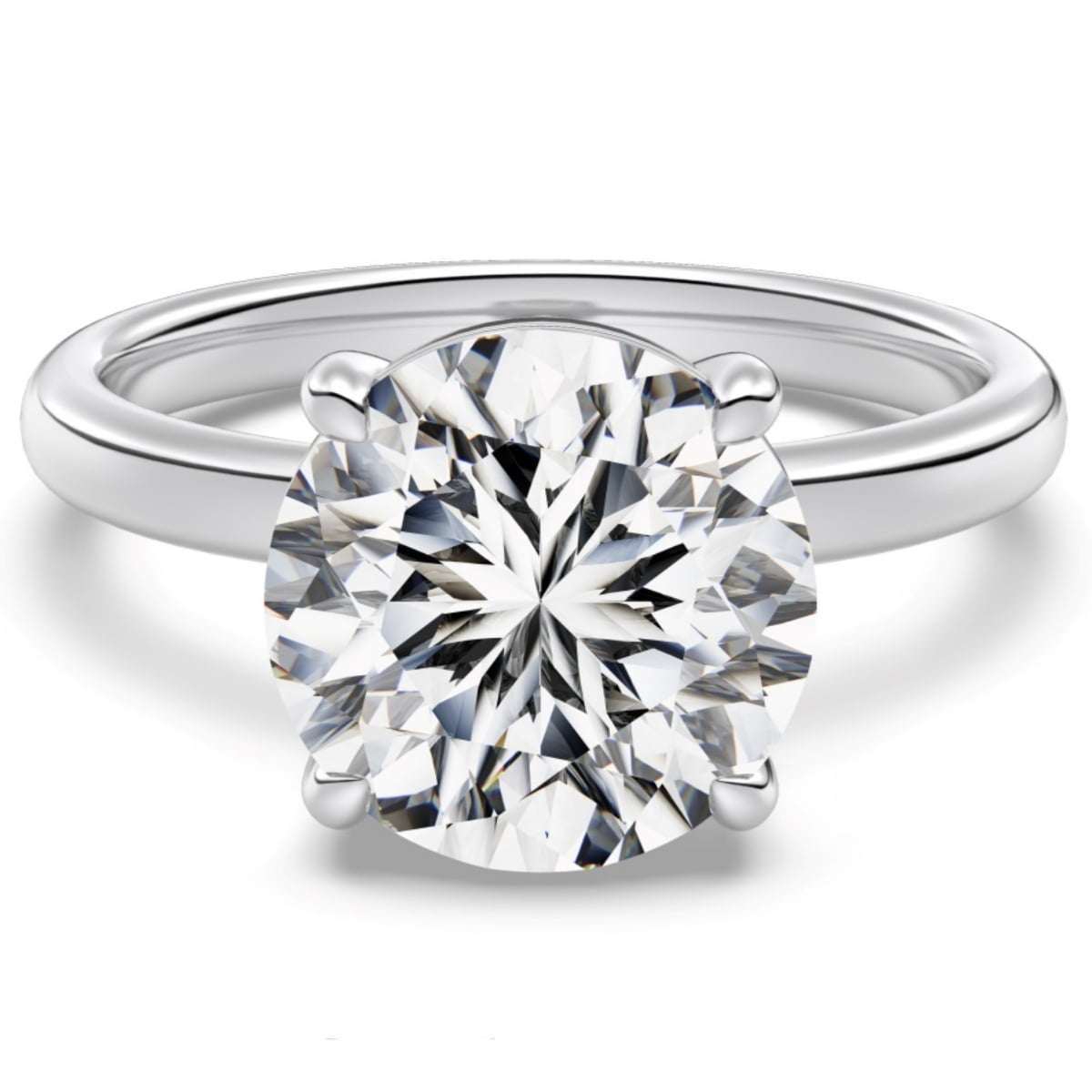 Flydeer 3 CT Engagement Ring for Women 925 Sterling Silver Round Solitaire Wedding Promise Ring for Her AAAAA CZ Size 7